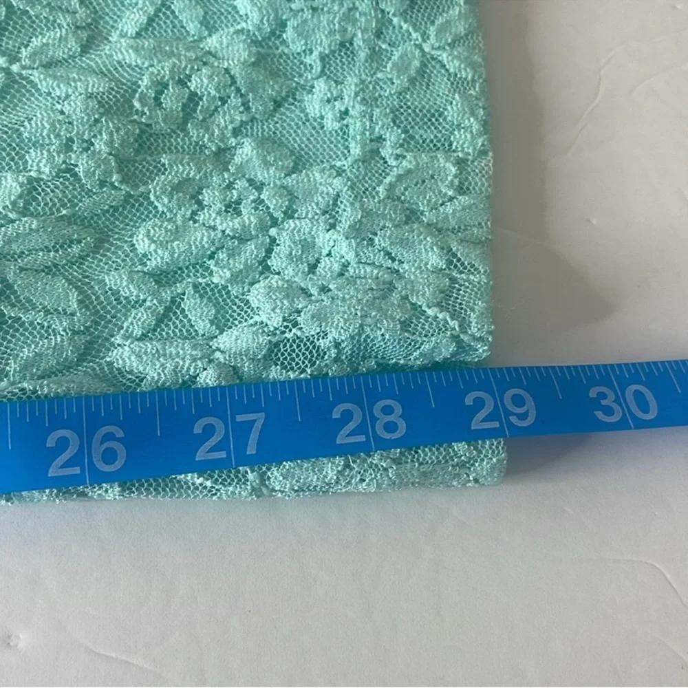 Free People All Day Lace Flare Pants Turquoise Blue Large